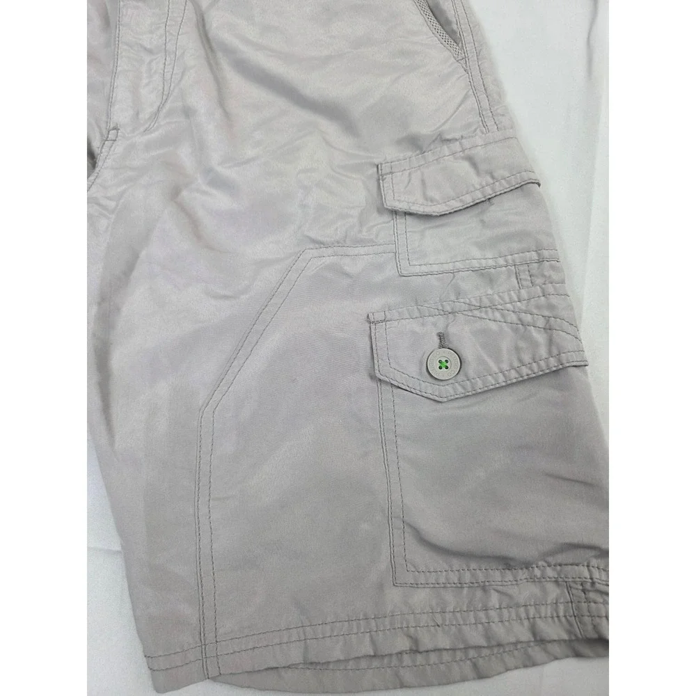 Plugg Co Mens Cargo Shorts Grey Multi Pocket Utility Outdoor Size 32